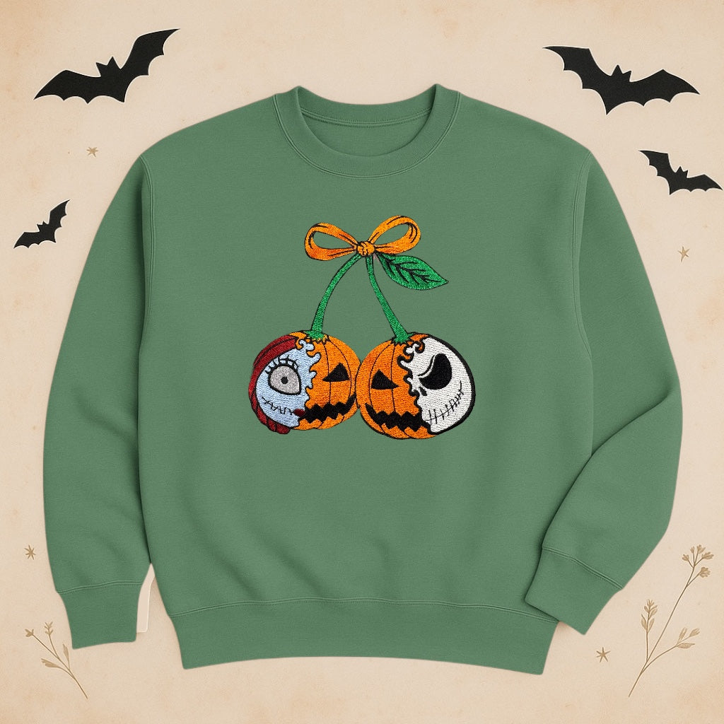 Embroidered Pumpkin Sweatshirt – Fall Disney Crewneck in Multiple Colors | Cozy Halloween Pullover