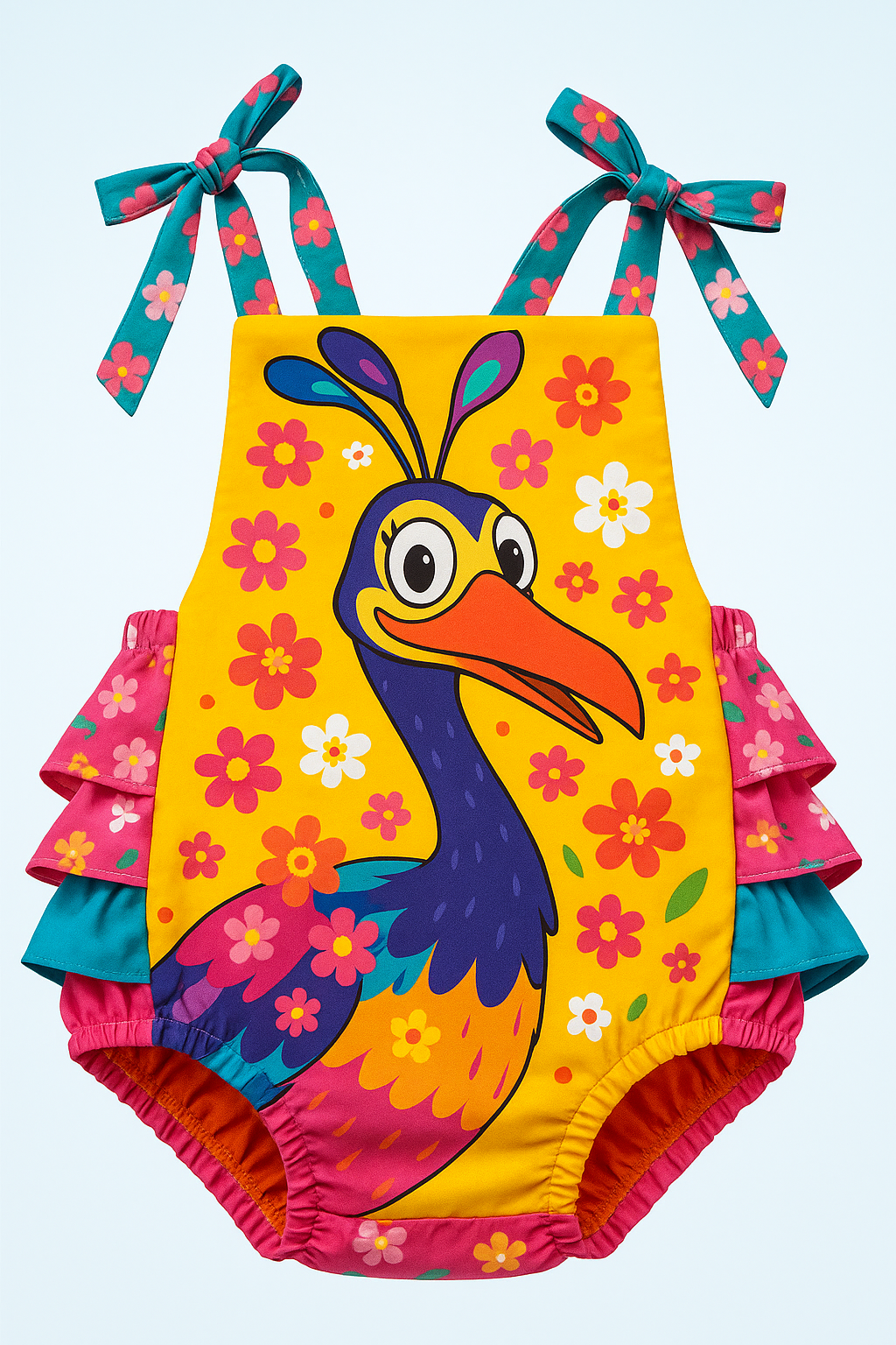 Up-Inspired Baby Romper – Kevin, Dug & Wilderness Explorer Costume for Theme Park Days