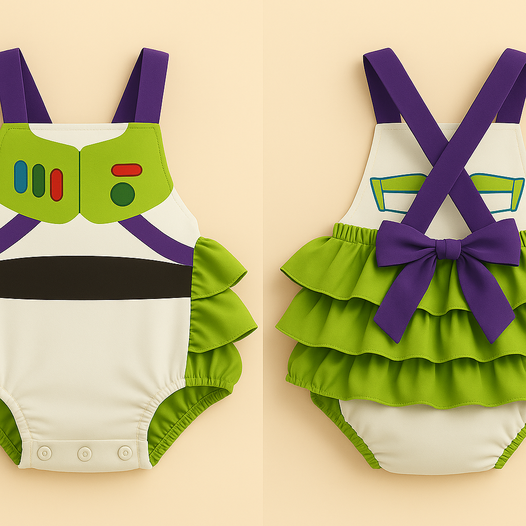 Toy Story Inspired Baby Rompers | Buzz Lightyear, Woody, Jessie, Bo Peep & Alien Outfits | Disneybound Baby Costume, Birthday or Photo Shoot Outfit