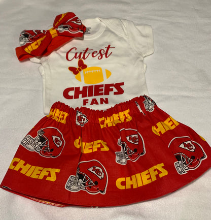 Chiefs Baby Outfit - Perfect for Chiefs Fans - Great for a Football -Themed Baby Shower Gift