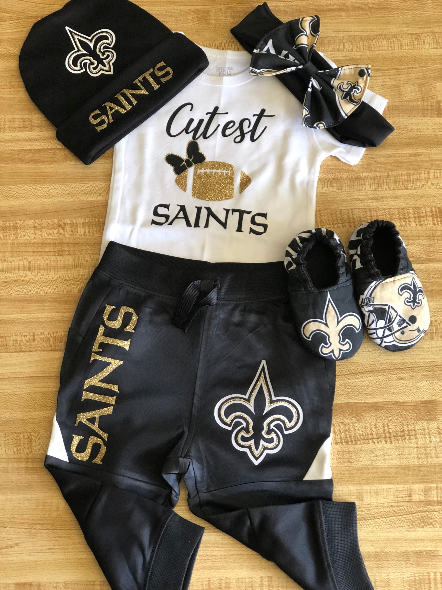 Adorable Saints Football Baby Outfit Perfect for New Orleans Saints Bearsentials Tutus