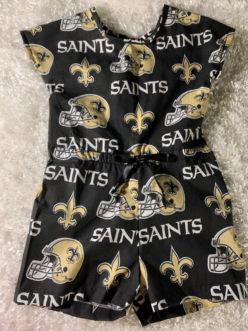 Adorable Saints Football Baby Outfit - Perfect for New Orleans Saints Fans - Great for a Football-Themed Baby Shower Gift